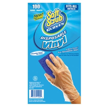 Big Time Products Disposable Gloves, Vinyl, L 160291